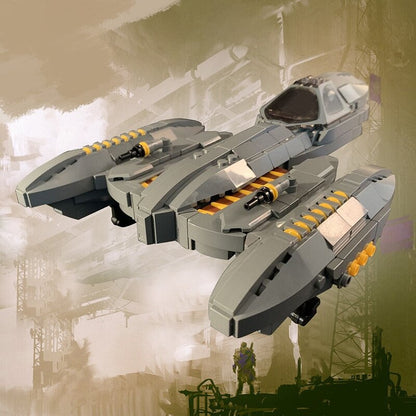 Curved-Cockpit Interceptor Starfighter MOC Building Kit - 4