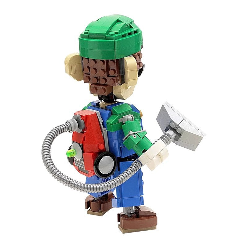 custom luigi moc building set | super mario | moc-13506 - 2