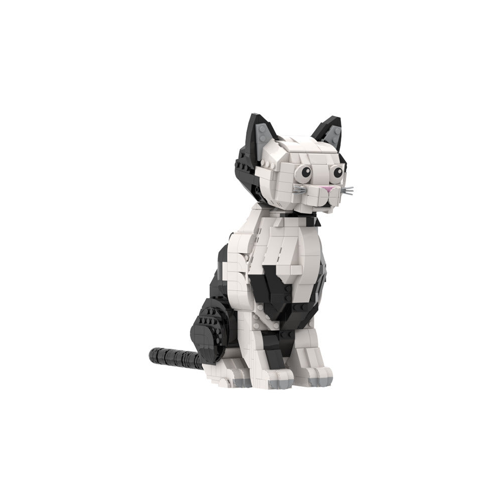 cute cat pet building set | lego compatible - 3