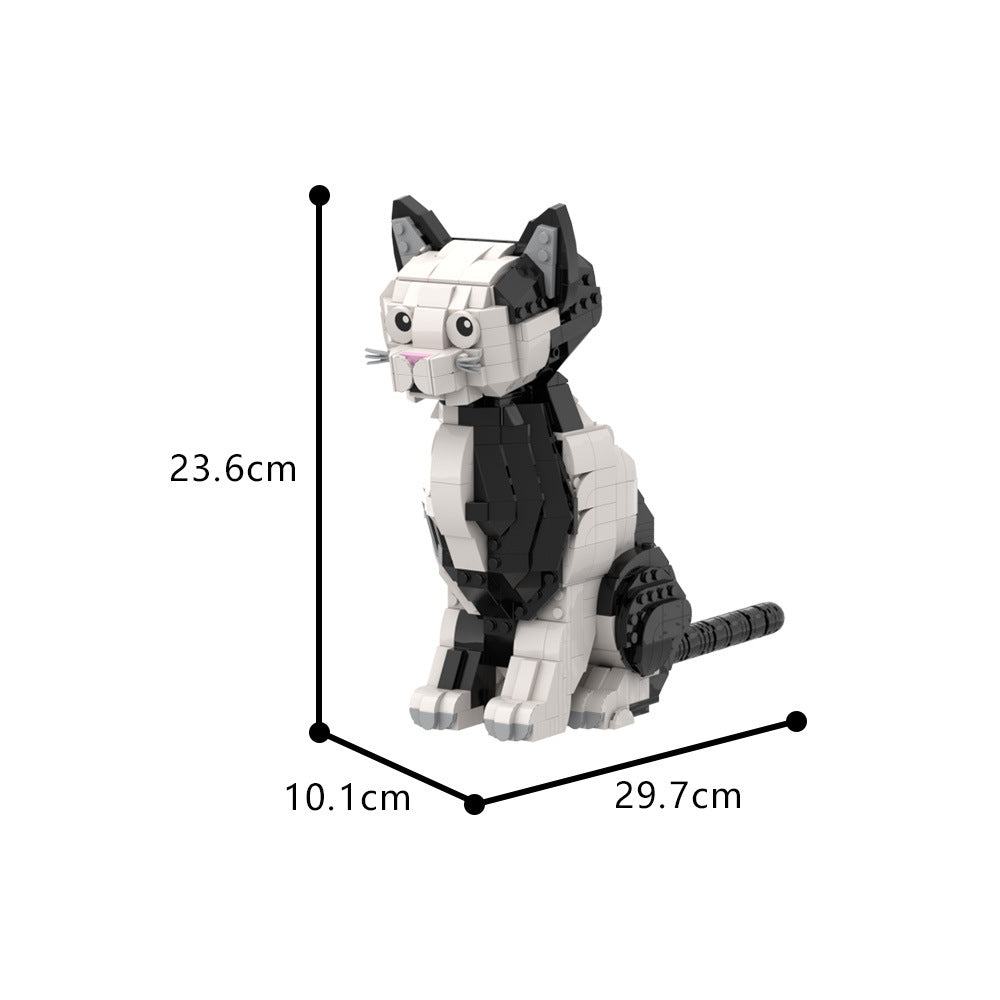 cute cat pet building set | lego compatible - 4