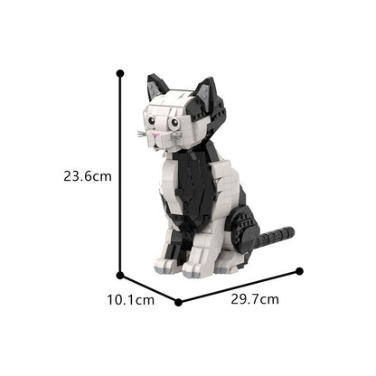 Cute Cat Pet MOC Building Kit | Animal Model Display Sculpture - 4