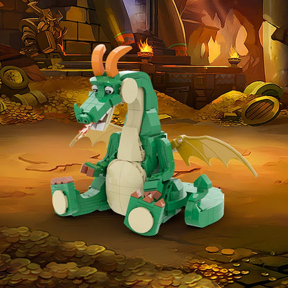 Cute Dragon MOC Building Kit | Fantasy Animal Figure Model - 3