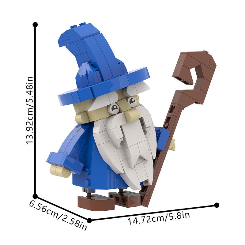 Cute Wizard Cube Character MOC Building Kit | Fantasy Figure Model - 4