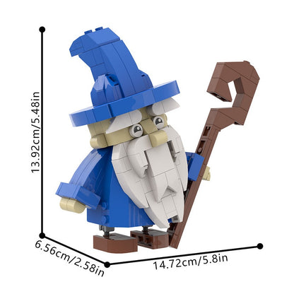 Cute Wizard Cube Character MOC Building Kit | Fantasy Figure Model - 4