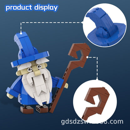 Cute Wizard Cube Character MOC Building Kit | Fantasy Figure Model - 6