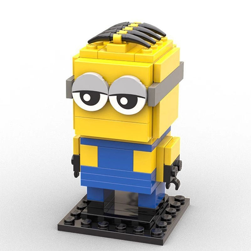 Cute Yellow Cartoon BrickHeadz Figure Building Kit | LEGO-Compatible MOC - 2