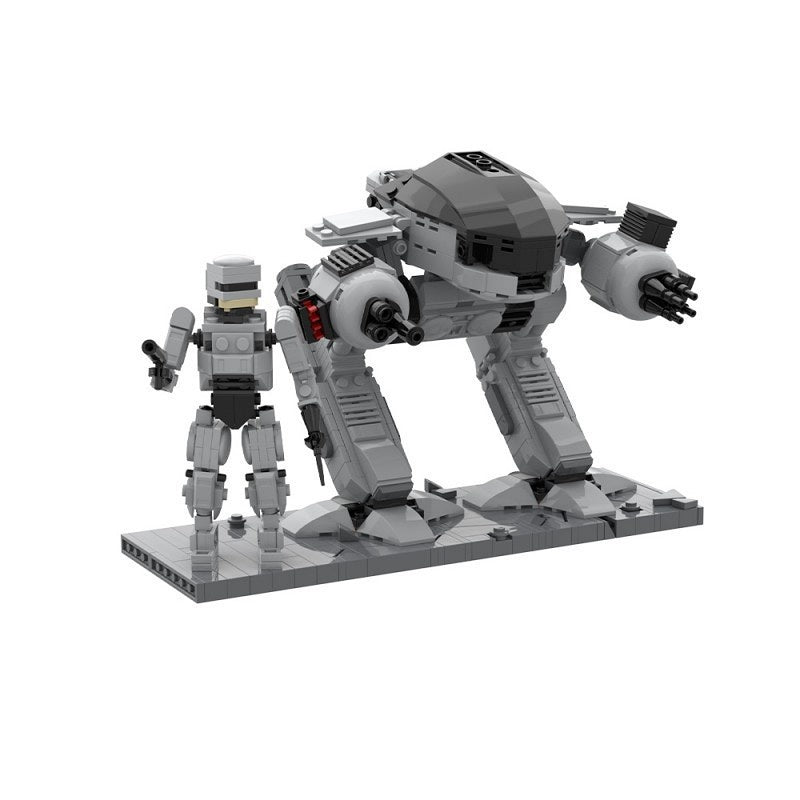 Cybernetic Officer & Heavy Mech Diorama MOC Building Kit - 4