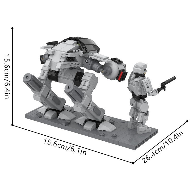 Cybernetic Officer & Heavy Mech Diorama MOC Building Kit - 5