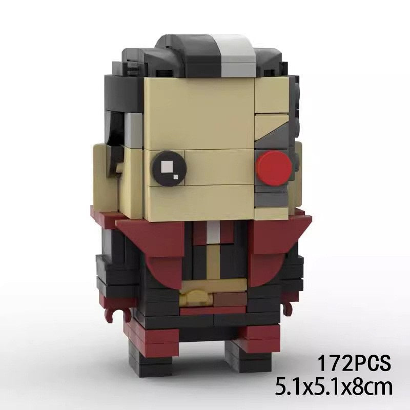 Cyberpunk Twin Cities Heroes BrickHeadz Building Kit | LEGO-Compatible MOC - 10