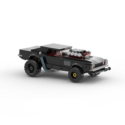 Cyberpunk V8 Muscle Car MOC Building Kit | Futuristic Vehicle Model - 1