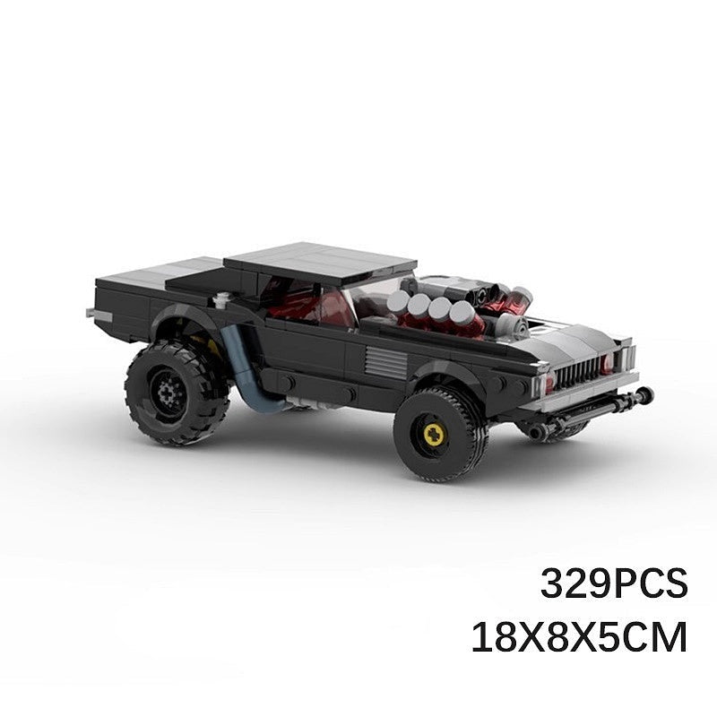Cyberpunk V8 Muscle Car MOC Building Kit | Futuristic Vehicle Model - 5