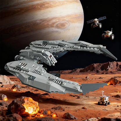 cylon raider 2004 building kit | battlestar galactica | moc-235513 - 1