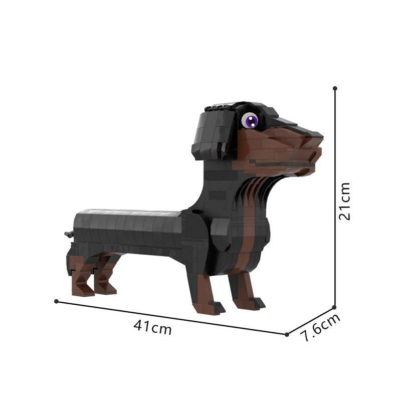 Dachshund Dog MOC Building Kit | Realistic Animal Display Model - 5