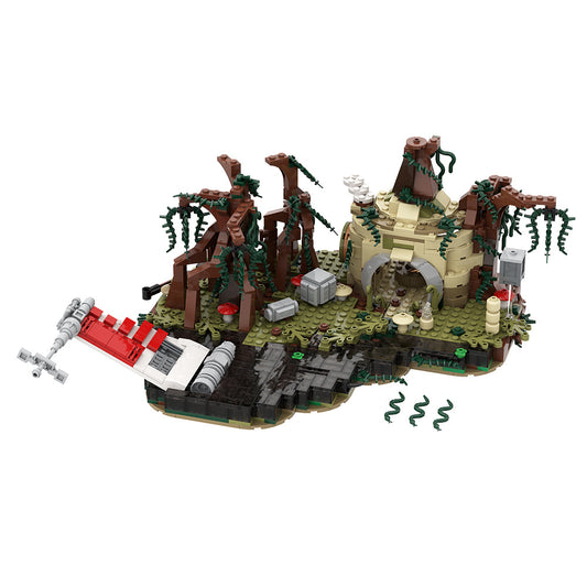 dagobah playset building set | star wars | moc-19522 - 3