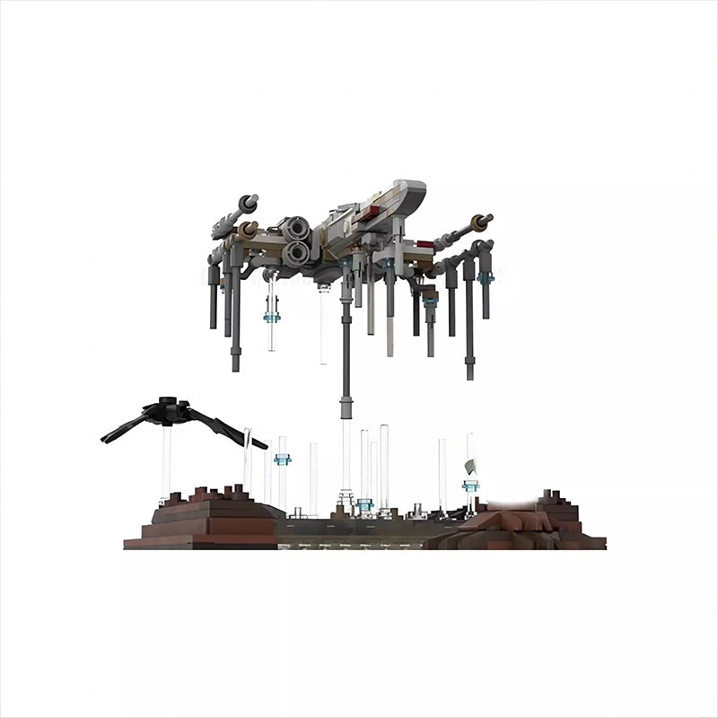 dagobah renewal diorama building set | star wars | moc-110882 - 1