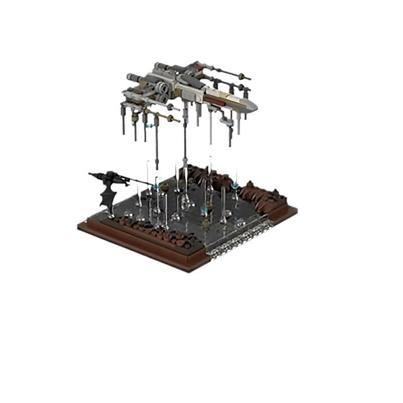 dagobah renewal diorama building set | star wars | moc-110882 - 4