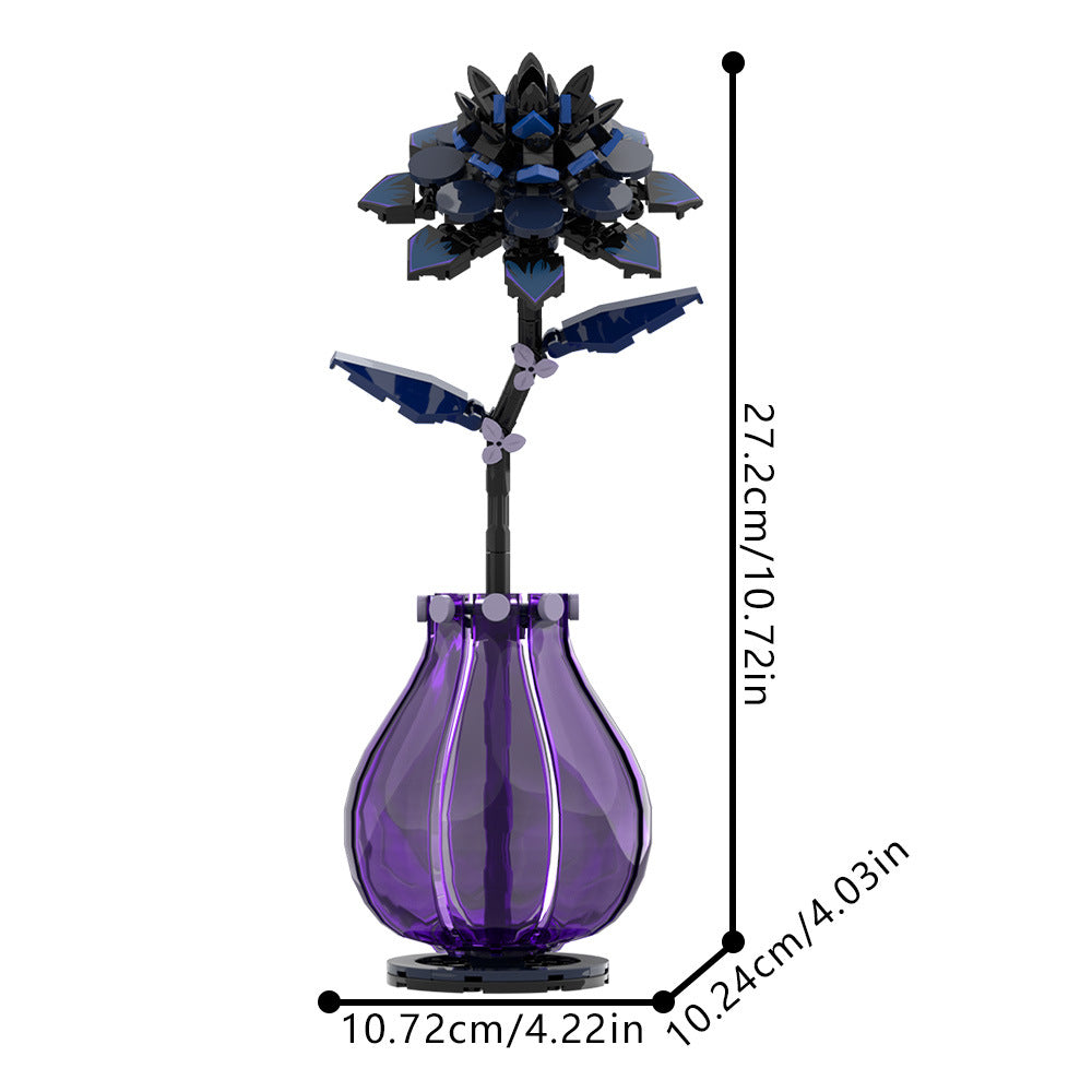 dahlia flower building set | lego compatible - 4