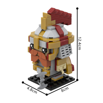 dain ironfoot brickhead building set | lotr | moc-225042 - 3