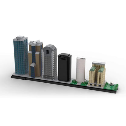 dallas texas modular skyline building set | moc-63760 - 1