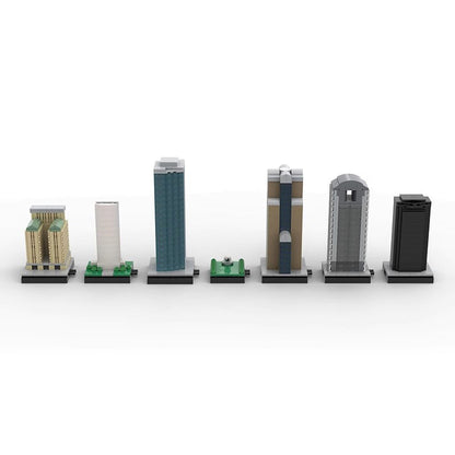 dallas texas modular skyline building set | moc-63760 - 3