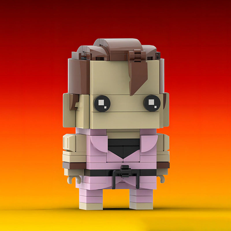 dan hibiki brickheadz building kit | street fighter | moc-138384 - 2