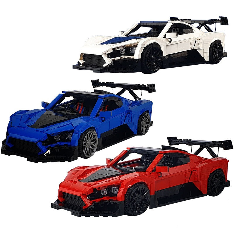 Danish Active Aero Hypercar Building Kit | 1:8 Scale | LEGO-Compatible MOC - 3
