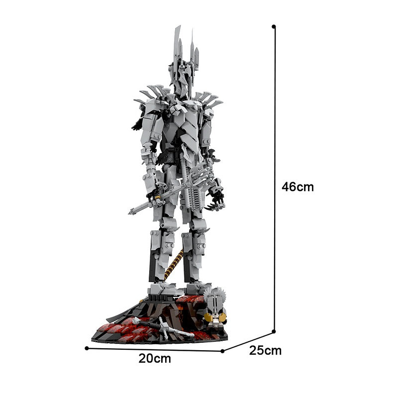Dark Armored Overlord MOC Building Kit | Fantasy Character Figure - 5