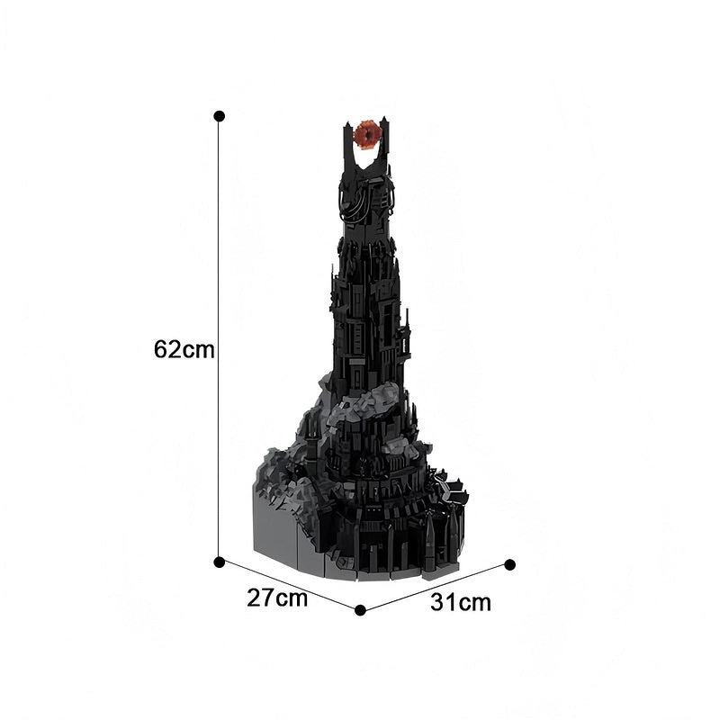 Dark Fantasy Black Tower MOC Architecture Building Kit | Fortress Model - 2