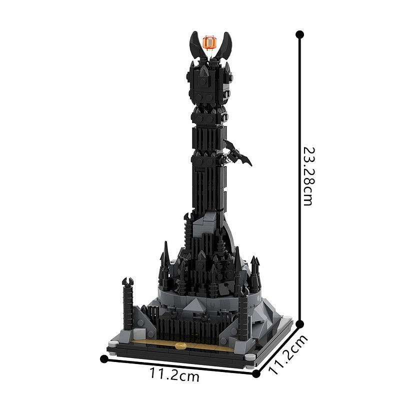Dark Fantasy Citadel Tower MOC Building Kit | Castle Architecture Model - 5