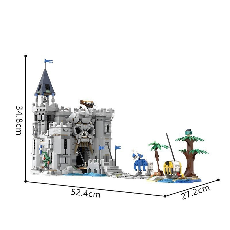 Dark Fantasy Skull Fortress MOC Building Kit - 5