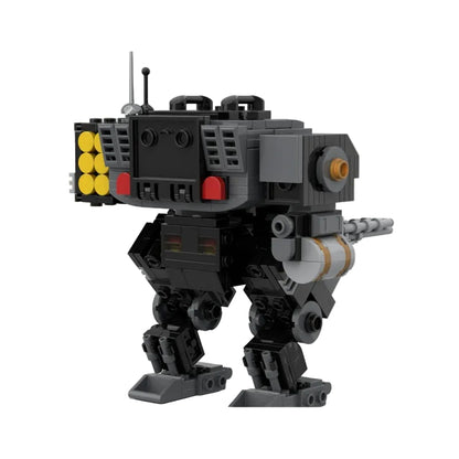 Dark Gray Missile & Heavy Cannon Combat Mech MOC Building Kit - 3