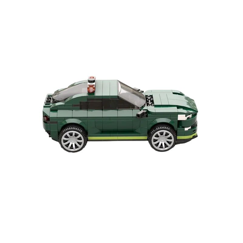 Dark Green 8-Wide Track Medical SUV MOC Building Kit - 4