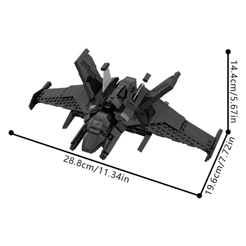 Dark Knight Style Stealth Aircraft MOC Building Kit - 4