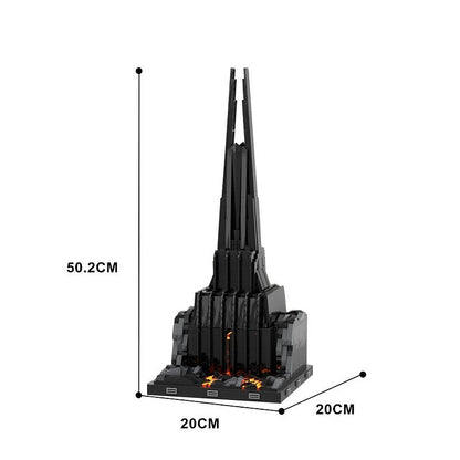 Dark Lord Volcanic Fortress MOC Building Kit | Fantasy Castle Architecture - 6