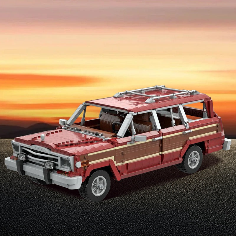 Dark Red 4x4 Wagon Building Kit | LEGO-Compatible MOC - 1
