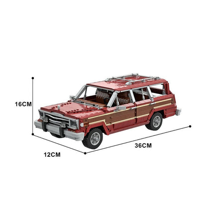 Dark Red 4x4 Wagon MOC Off-Road Vehicle Building Kit | Adventure Car - 3