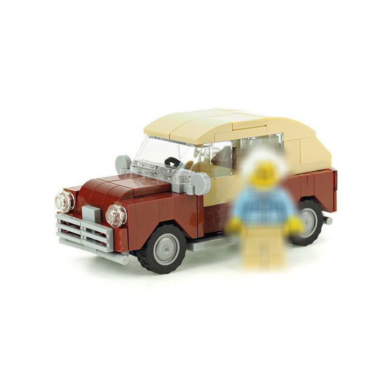 dark red vintage car building set | moc-10210 - 2