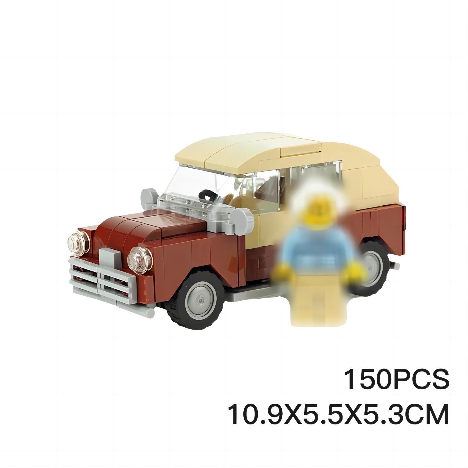 dark red vintage car building set | moc-10210 - 3