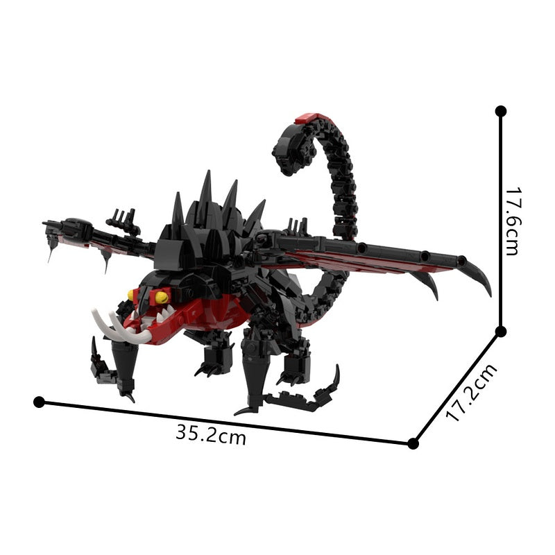 Dark Wing Venom Dragon Building Kit | LEGO-Compatible MOC - 1