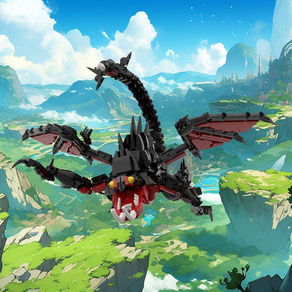 Dark Wing Venom Dragon Building Kit | LEGO-Compatible MOC - 2