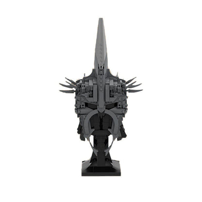 Dark Wraith King Helmet MOC Building Kit Fantasy Display Armor Model - 3
