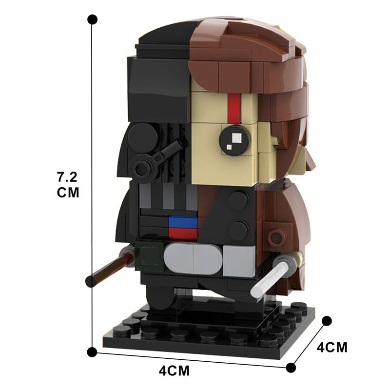 darth vader anakin skywalker brickheadz | star wars | moc-40622 - 3