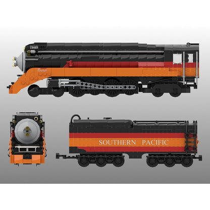 Daylight Streamlined Steam Locomotive MOC Building Kit - 2