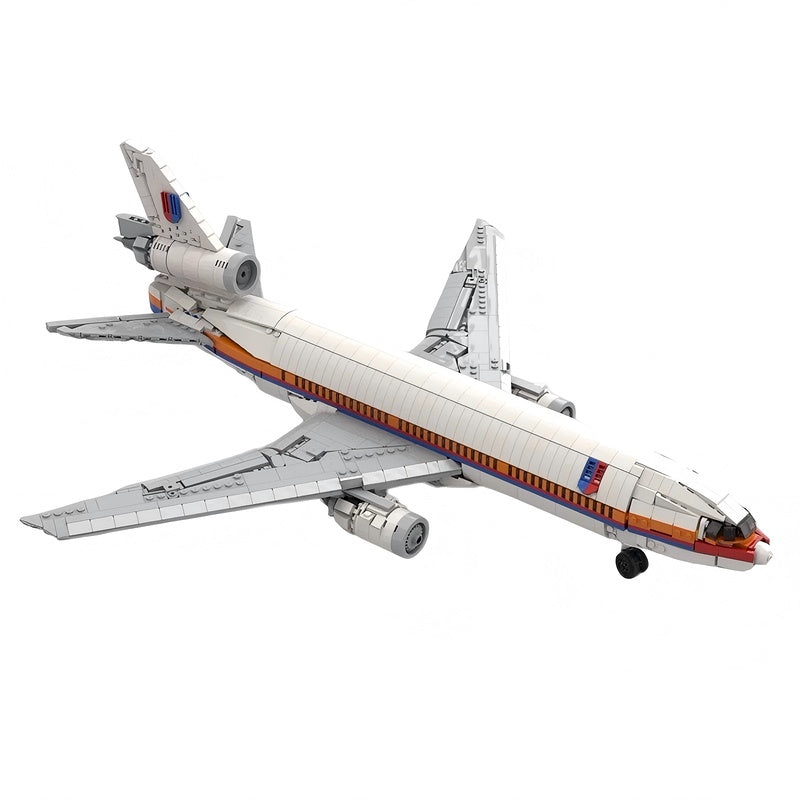 DC-10 Tri-Jet Aircraft MOC Building Kit | Commercial Plane Model - 1
