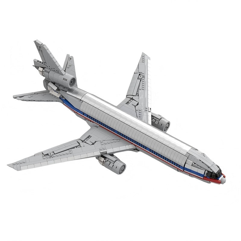DC-10 Tri-Jet Aircraft MOC Building Kit | Commercial Plane Model - 2