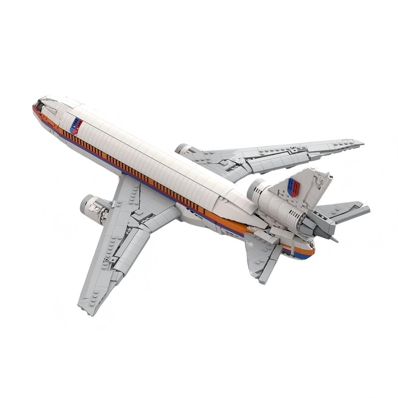 DC-10 Tri-Jet Aircraft MOC Building Kit | Commercial Plane Model - 3