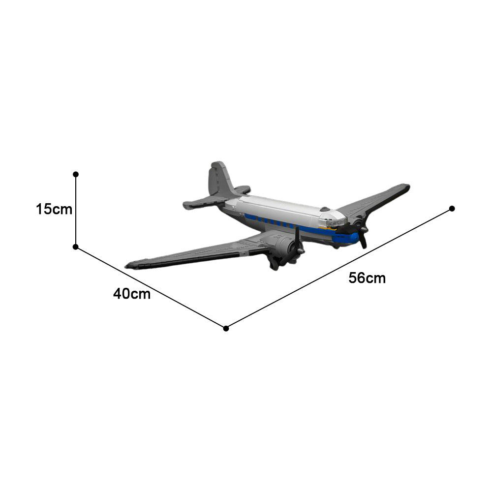 DC-3 Propeller Commercial Airliner Building Kit | 1:50 Scale - 4