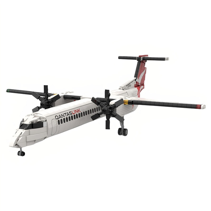 De Havilland Dash 8 Q400 Regional Turboprop Airliner MOC Building Kit - 1