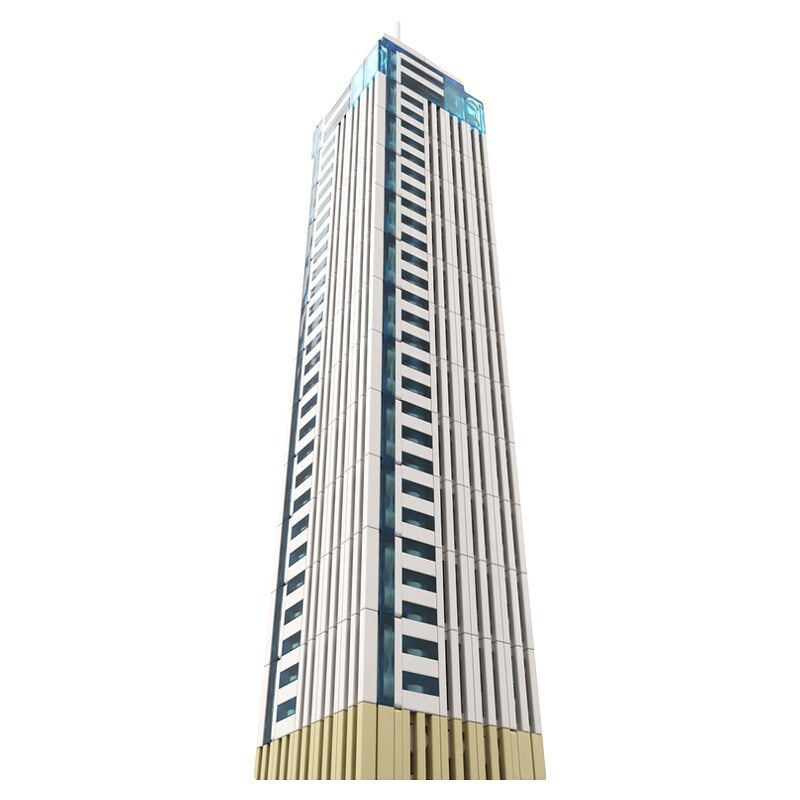 De Zalmhaven I Rotterdam Skyscraper 1:800 MOC Building Kit - 2