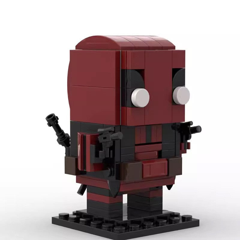 deadpool brickheadz building set | marvel | lego compatible - 3